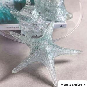 Zodax Cayo shell and starfish set aqua